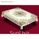 Скатерть, размер 130х180 см, цвет кремовый/золотой