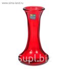 Ваза "Виртуал" прозрачная, рубин
