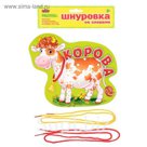 Шнуровка фигурная со словами "Корова" ( 2 шнурка)