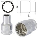Головка торцевая AIST, 14 мм-9/16"-Е18, 1/2", профиль MULTILOCK