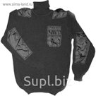 Свитер три нити черный 56/164 р-р