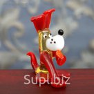 Сувенир из стекла миди "Собака", микс, 6,5 х 4 х 6 см