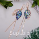 Серьги Галиотис листья в золоте