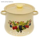 Кастрюля грушевидная 5,5 л, декор, цвет палевый, МИКС