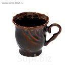 Чашка чайная "Орфей" коричневая пена, 0,2 л