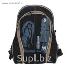 Рюкзак молодёжный, 1 отдел, наружный карман, чёрный