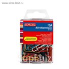 Скрепки канцелярские 26 мм цветные 100шт. Herlitz, п/к 8760811