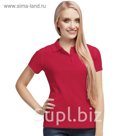 Рубашка-поло женская StanPoli, размер 42, цвет красный 180 г/м 04EW