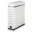 Короб архивный с клапаном, микрогофрокартон, 75 мм, до 700 листов, плотный, белый, BRAUBERG