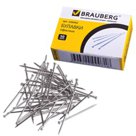 Булавки офисные BRAUBERG, 24 мм, 500 шт., в картонной коробке