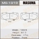 Колодки дисковые Masuma MS1919