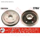 Барабан тормозной TRW DB4304