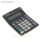 Калькулятор настольный 12-разрядный SD-212, 103*138*24мм, двойное питание, черный