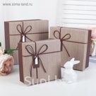 Набор коробок 3в1, 19,5 х 19,5 х 9,5 - 15,5 х 15,5 х 6,5 см