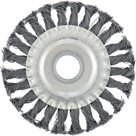 Щетка для УШМ 100 мм, посадка 22,2 мм, плоская, крученая проволока 0,5 мм. MATRIX