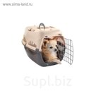 Переноска Zoo-M "Спутник" с металлической дверцей для животных до 12кг, 33*49*32см