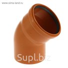 Отвод канализационный VALFEX, наружный, d=110 мм, 45°
