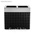 Стакан для зубных щёток Parc East Bricks Black, цвет черный