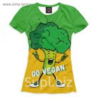 Футболка женская Go Vegan, размер XL VGN-654445