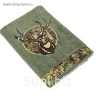 Полотенце Camo Deer, размер 41х76 см, зелёный, велюр