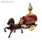 Сувенир музыкальный механический "Человечки на коне"