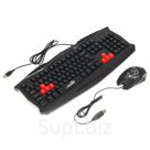 Игровой набор Xtrike Me MK 801 клавиатура мышь проводной мембранная 2400 dpi USB черный
