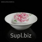 Салатник 600 мл, d=18 см, h=5,6 см "Розовые розы"