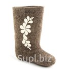 Валенки женские серые ов Цветочная фантазия р 36 24