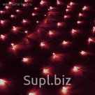 "Сетка" Ш:1,2 м, В:1,1 м, нить темная, LED-144-220V, контр. 8 р, КРАСНЫЙ