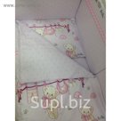 Комплект в кроватку Bear Rose, 7 предметов, сатин