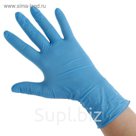 Перчатки нитриловые текстур  Benovy M, голубые, 5 пар