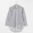 Рубашка женская в полоску цвет серый размер 42