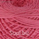 Шнур для вязания без сердечника 100% полиэфир, ширина 3мм 100м/210гр, (82 яр. Розовый)