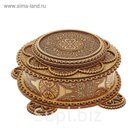 Шкатулка "Узор" 17 х 17 х 7 см, береста