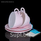 Набор из 2 кофейных пар Confetteria, розовый, 80 мл