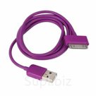 Цветной USB дата-кабель для Apple iPhone, iPad, iPod Фиолетовый