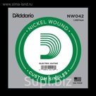 Отдельная струна D'Addario NW042 Nickel Wound  для электрогитары, .042,
