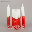 Набор свечей "Свадебный" №7 Красный , ручная работа