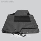 Коврики в салон для Chrysler Town & Country 2013-2016, 7 шт., текстиль "Robust-Lux", серый