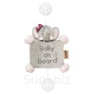 Игрушка подвеска мягкая Nattou Baby on board Adele Valentine Слоник