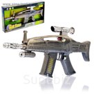 Автомат "Космический бластер", работает от батареек, световые и звуковые эффекты