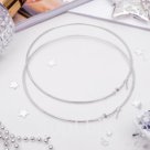 Серьги кольца Классика цвет серебро d 10см
