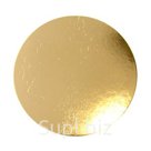65218: Подложка ДИСК картон круглая золото (260 мм), 100 шт.