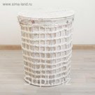 Корзина для белья плетеная, круглая "Море"