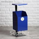 Урна уличная квадратная с крышей,17 л, синяя