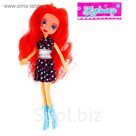 Кукла модная "Саманта" с цветными волосами, в платье и сапожках, МИКС