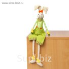 Мягкая игрушка "Зайка", зеленые шорты