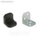 Уголок крепежный, с пластиковой крышкой, черный, тип 2