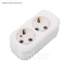 Колодка RUKA, 2 розетки, с з/к, 32.74.221.0400,