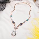 Кулон "Капля" лучезарная, цветной, 50см